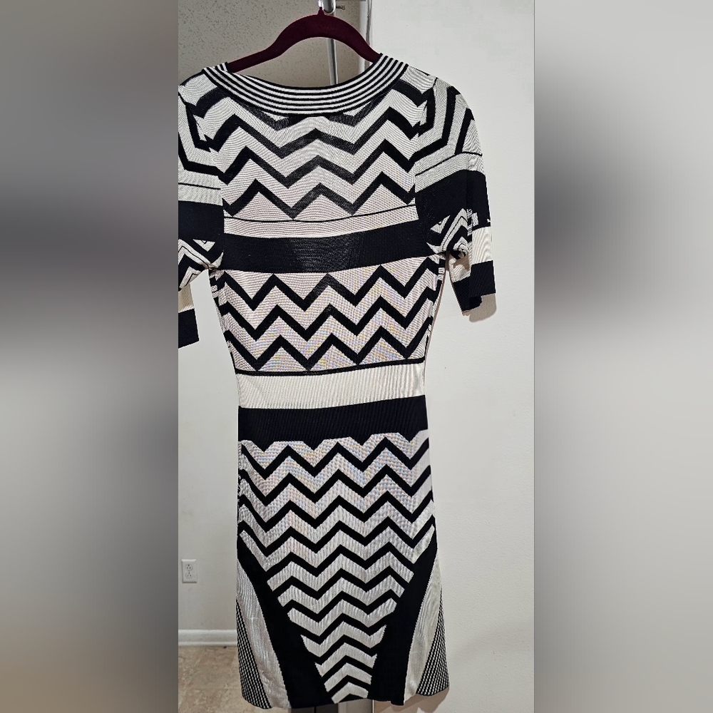 Black and White Chevron Dress